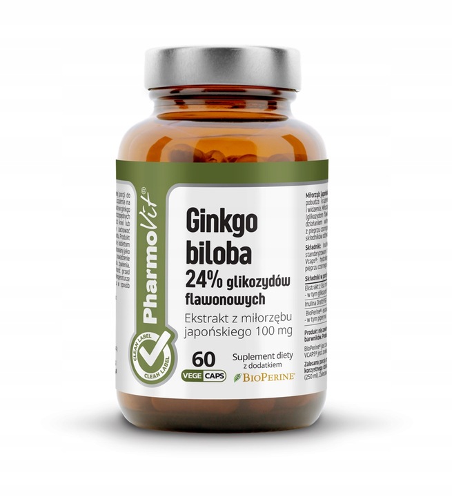 Suplement diety Pharmovit Suplement diety Pharmovit miłorząb japoński 60