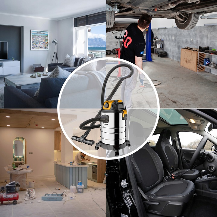 ODKURZACZ PRZEWODOWY BEZWORKOWY DMUCHAWA NA SUCHO MOKRO 25L Z