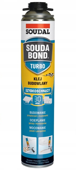 Klej pistoletowy Szybkoschnący - Soudabond Turbo 750 ml - pianka