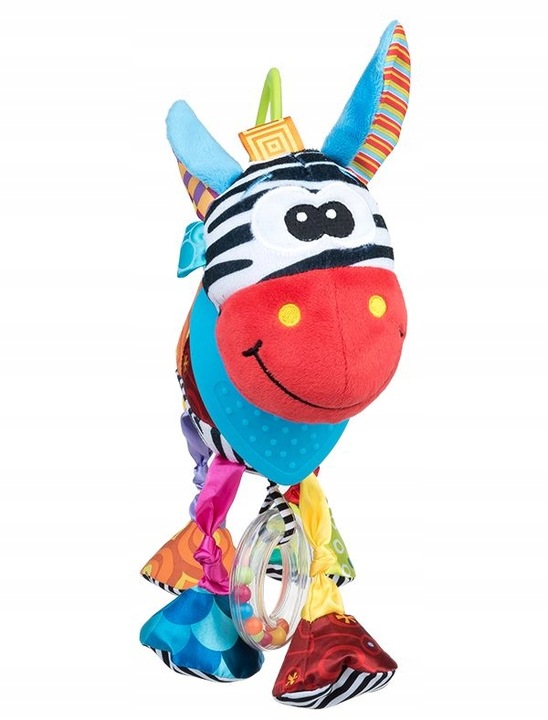 BalibaZoo OSIOŁEK DAVE Grzechotka Gryzak Szeleścik Metki ZAWIESZKA DO WÓZKA