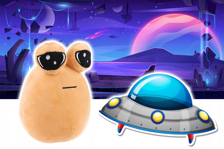 Miś Maskotka Poduszka Pluszowy Miękki Ziemniak Kosmita Przytulanka