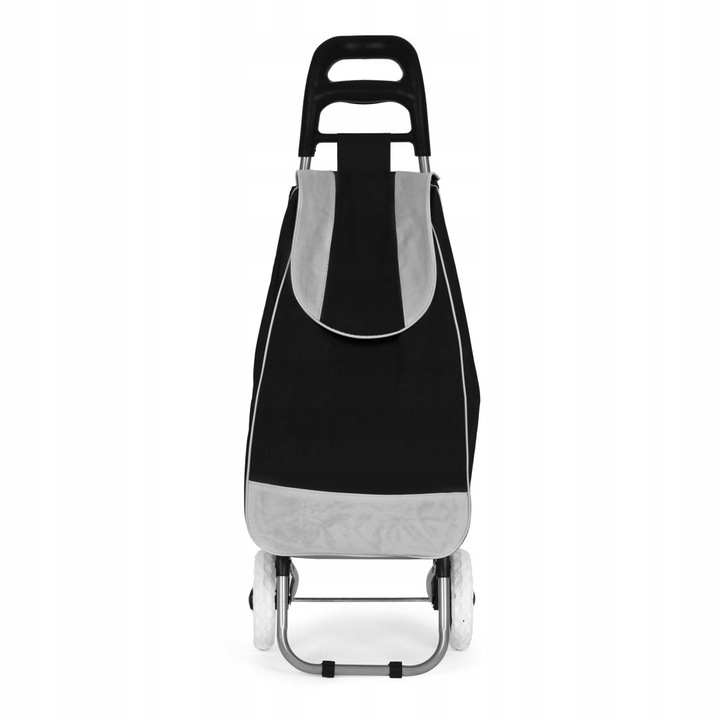 WÓZEK TORBA NA ZAKUPY NA KÓŁKACH DUŻE GUMOWE KOŁA SZTYWNE DNO DLA SENIORA