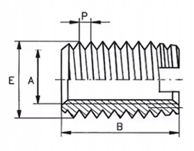 Tulejki do naprawy gwintu M8/M6 redukcja L=20mm stal nierdzewna