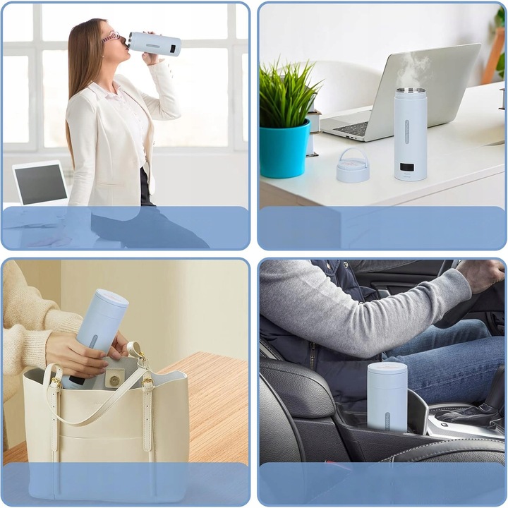 TERMOS ELEKTRYCZNY MINI CZAJNIK KUBEK 300W 380ML-500ML