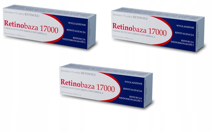 Retinobaza 17000 krem Z WITAMINĄ A 3 x 30 g