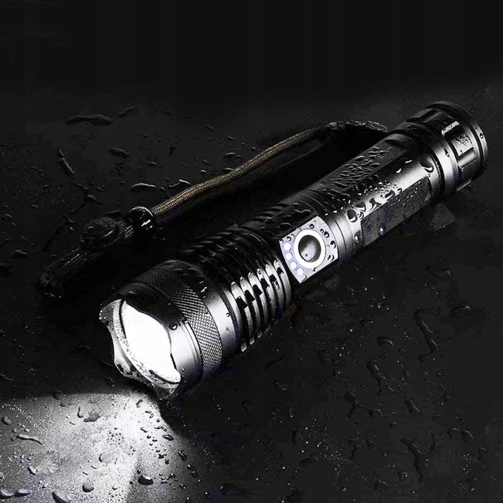 MOCNA LATARKA TAKTYCZNA LED XHP50 ZOOM WOJSKOWA