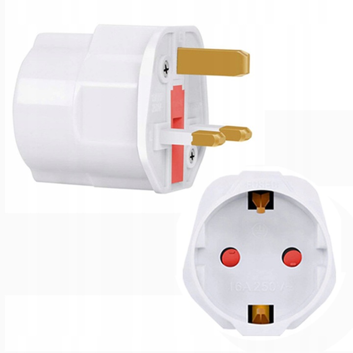 2x Adapter gniazdka EU na UK Dubaj Malta Cypr Emiraty Katar z