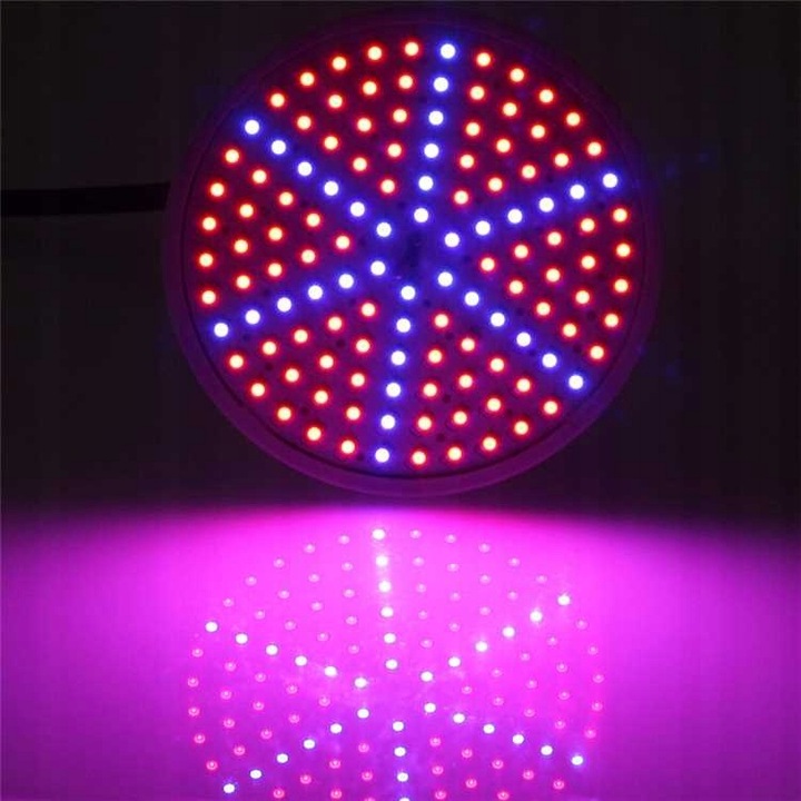 LAMPA Z ŻARÓWKA E27 DO WZROSTU UPRAWY ROŚLIN PANEL FULL SPECTRUM 20W 200LED