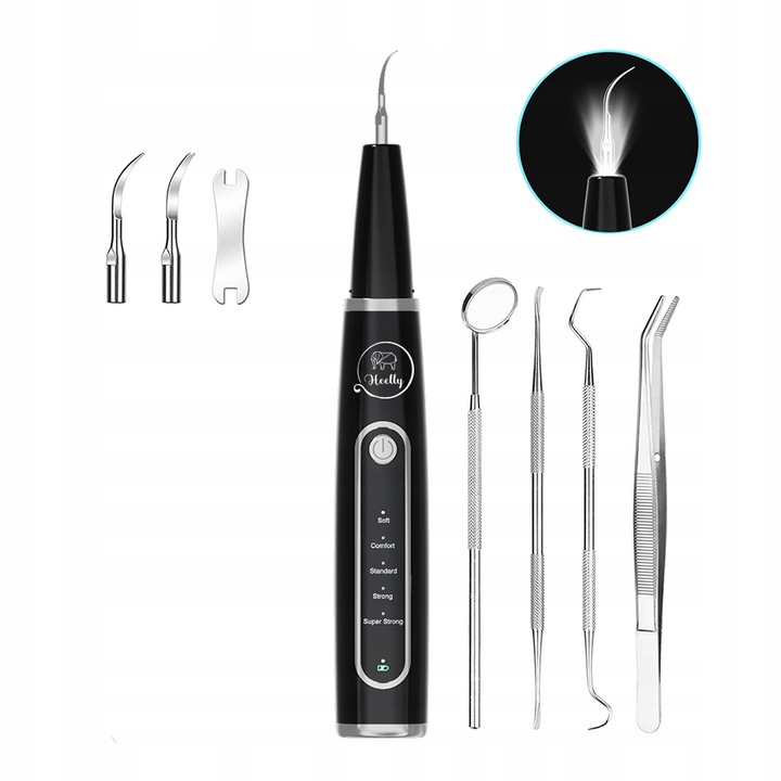 Skaler Ultradźwiękowy Do Zębów - 5 trybów do usuwania kamienia nazębnego