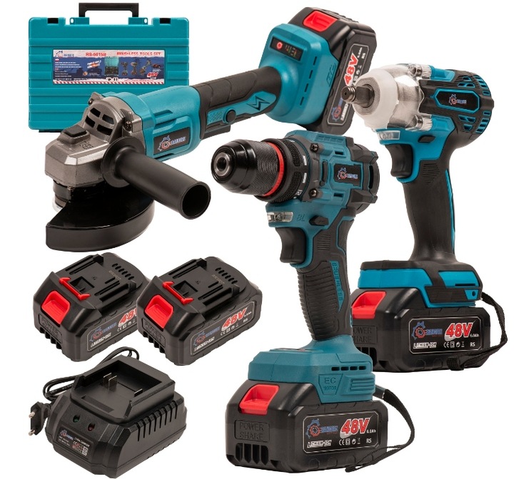 Szlifierka + Klucz Udarowy Komplet Narzędzi Akumulatorowych 6Ah