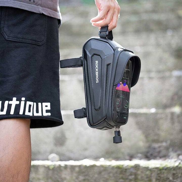 ROCKBROS SAKWA ROWEROWA TORBA NA RAMĘ PANCERNA Z POKROWCEM NA TELEFON 1,5L