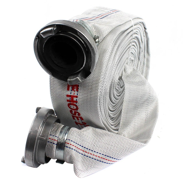 WĄŻ STRAŻACKI PARCIANY DO WODY SZAMBA 2 CALE 30M Z SZYBKOZŁĄCZAMI DO