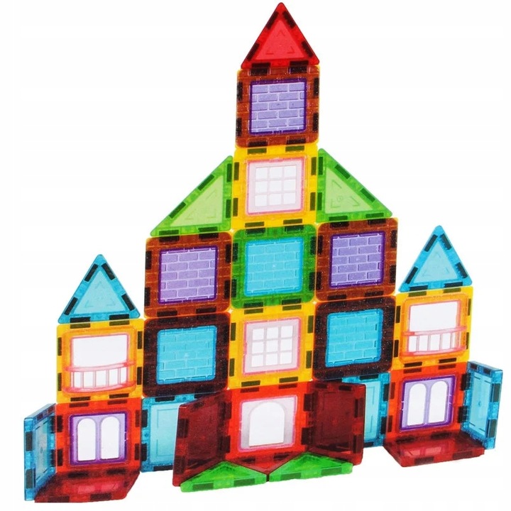 KLOCKI MAGNETYCZNE KONSTRUKCYJNE 3D DUŻE 45 elem.
