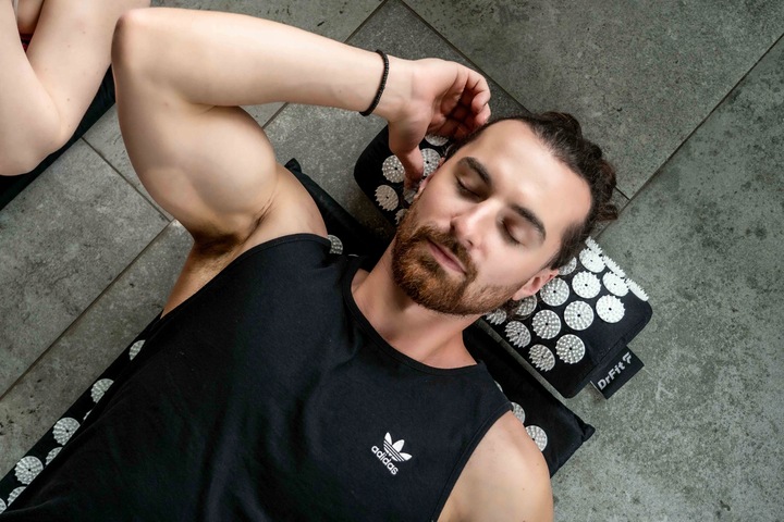 DrFit Zestaw Mata Akupresurowa z Poduszka Masaż Kręgosłupa Relaks Zdrowie