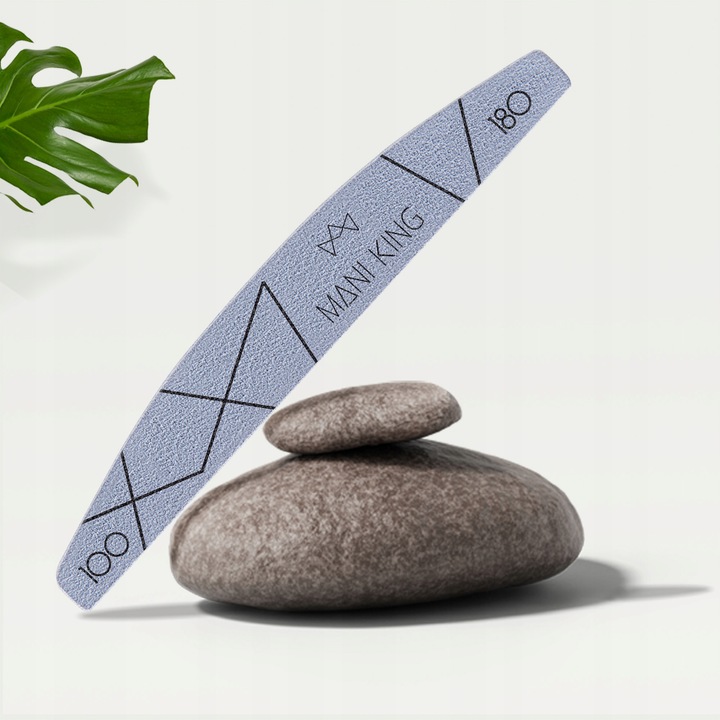 Pilnik do Paznokci 100 180 Półksiężyc Łódka Dwustronny Mani King 100szt