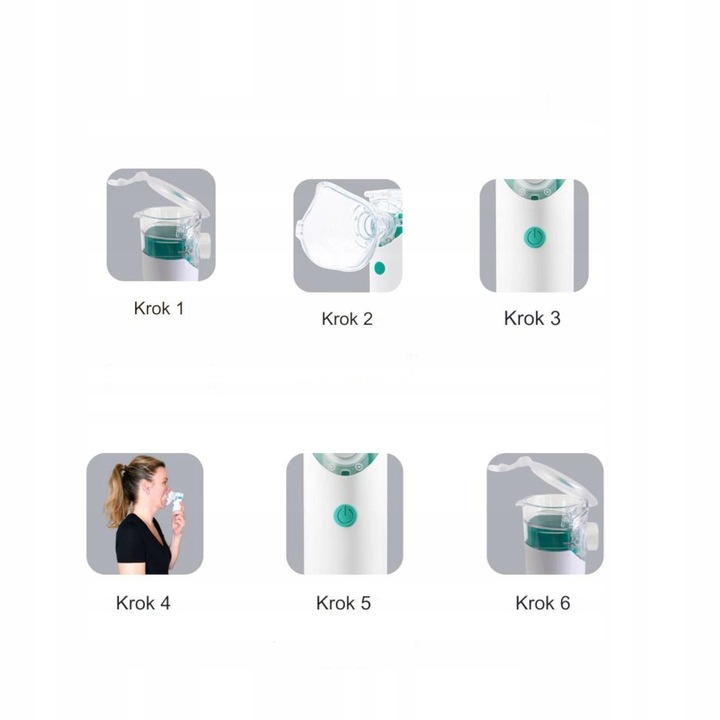 Nebulizator siateczkowy inhalator przenośny cichy dla dorosłych dzieci LCP