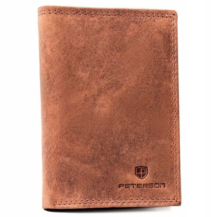 Peterson pionowy portfel męski skóra naturalna