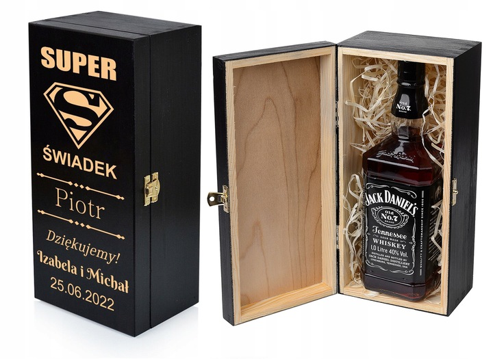 PODZIĘKOWANIE DLA ŚWIADKA SKRZYNKA NA WHISKEY