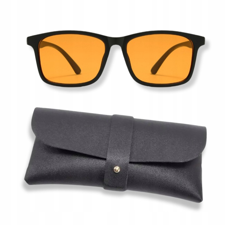 AURELIA Amber – Okulary blokujące 99% niebieskiego światła + ETUI –