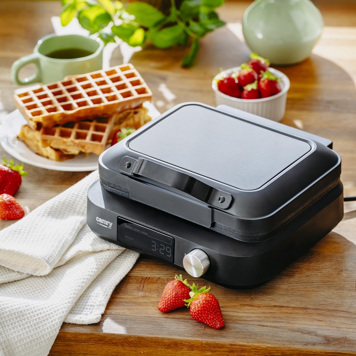 GOFROWNICA 2200W na 2 gofry XXL Timer Głębokie płyty Regulacja