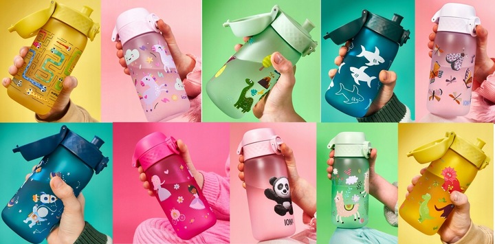 ION8 Dziecięcy bidon butelka na wodę do szkoły przedszkola BPA Free 400ml