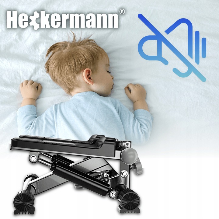 STEPPER PROSTY DO ĆWICZEŃ FITNESS AEROBIKU STEPER Z LINKAMI LICZNIKIEM MATĄ