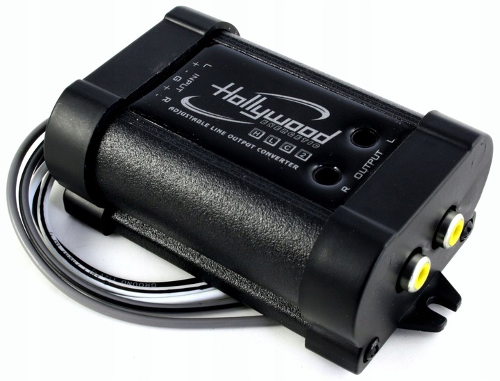 KONWERTER Poziomu SYGNAŁU Audio HIGH LOW HiLow 2x RCA Cinch HOLLYWOOD