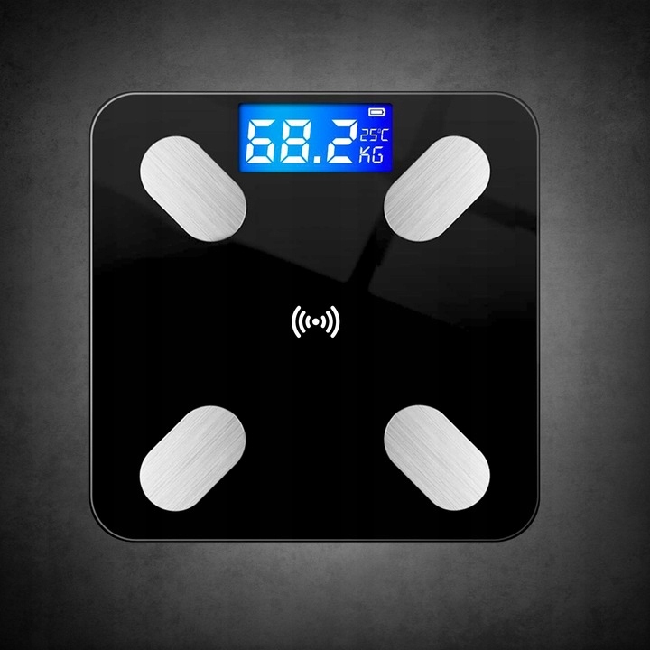 WAGA ŁAZIENKOWA ANALITYCZNA SLIM 180KG SMART+ 25w1 BLUETOOTH APLIKACJA
