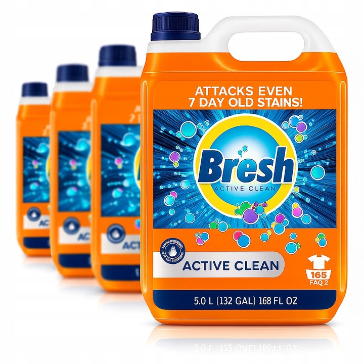 Bresh 600 PRAŃ żel płyn do Prania 20L Ultra-koncentrat usuwa plamy do 7 dni