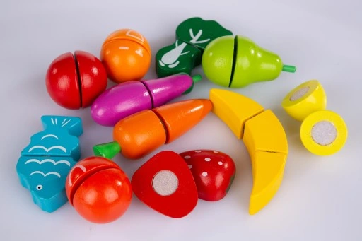 DREWNIANE OWOCE I WARZYWA DO KROJENIA NA RZEPY NÓŻ DESKA KINDERPLAY