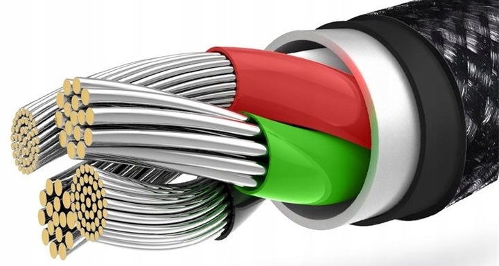 BASEUS Szybki Kabel USB 3w1 Lightning do iPhone microUSB USB-C 1,5m 3.5 A