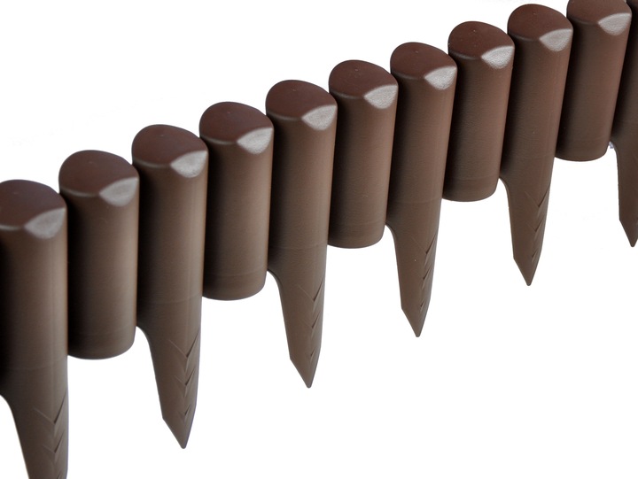 PALISADA OGRODOWA - UV- WYSOKA Wytrzymała Płotek Ogrodowy Obrzeże - Brązowa