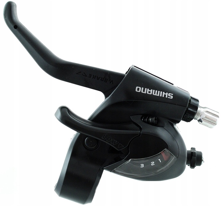 Klamkomanetka Lewa Przód Czarna Shimano ST-EF41 3 Rzędowa