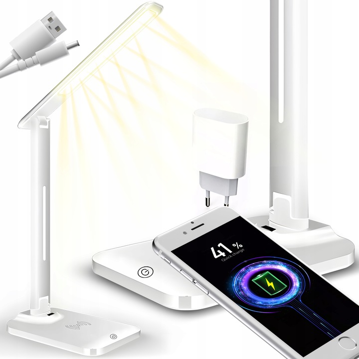 LAMPKA LED BIURKOWA NOCNA SZKOLNA BIURKO ŁADOWARKA