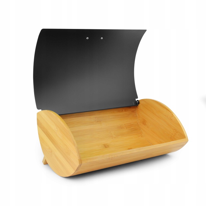 DUŻY CHLEBAK DREWNIANY METALOWY PROMIS POJEMNIK NA PIECZYWO CHLEB