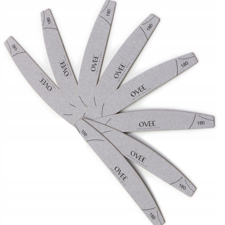 PILNIKI 100/180 pilniczki mocne do piłowania PAZNOKCI SLIM Ovee 50 sztuk