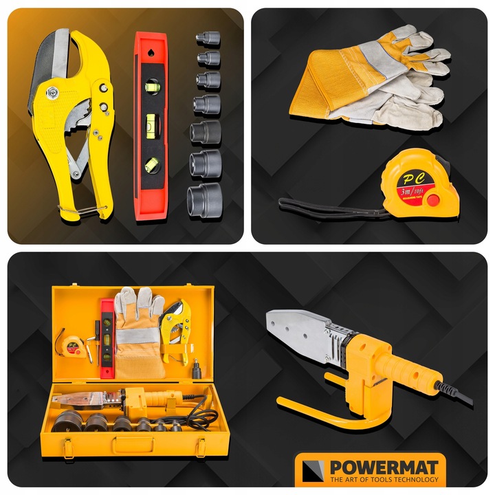 ZGRZEWARKA LCD DO RUR PP PCV MATRYCE 16-63mm 2800W POLIFUZYJNA WYŚWIETLACZ