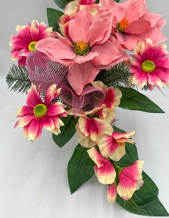 KOMPOZYCJA na cmentarz FLAKON WSAD DO WAZONU stroik na grób KWIATY