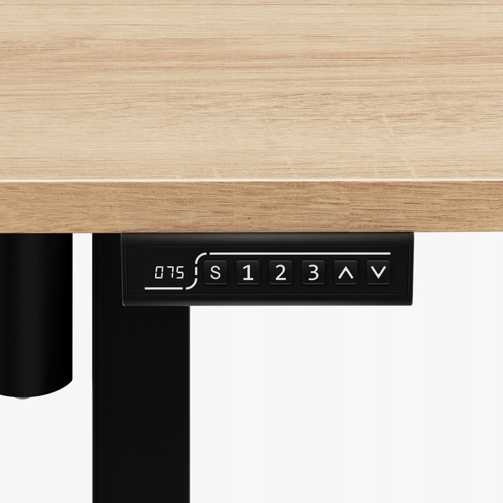 Biurko regulowane elektryczne MARK ADLER drewno dąb komputerowe 120x60