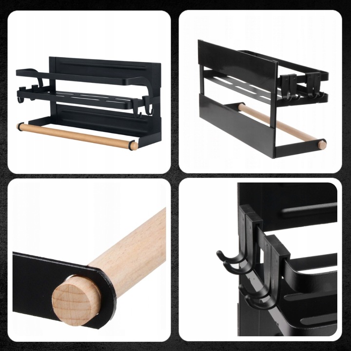 PÓŁKA KUCHENNA NA PRZYPRAWY MAGNETYCZNA ORGANIZER NA LODÓWKĘ ŚCIANĘ