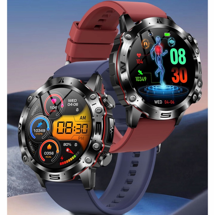 SMARTWATCH ZEGAREK MĘSKI KARDIOWATCH POMIAR GLUKOZY CUKRU EKG MENU POLSKIE