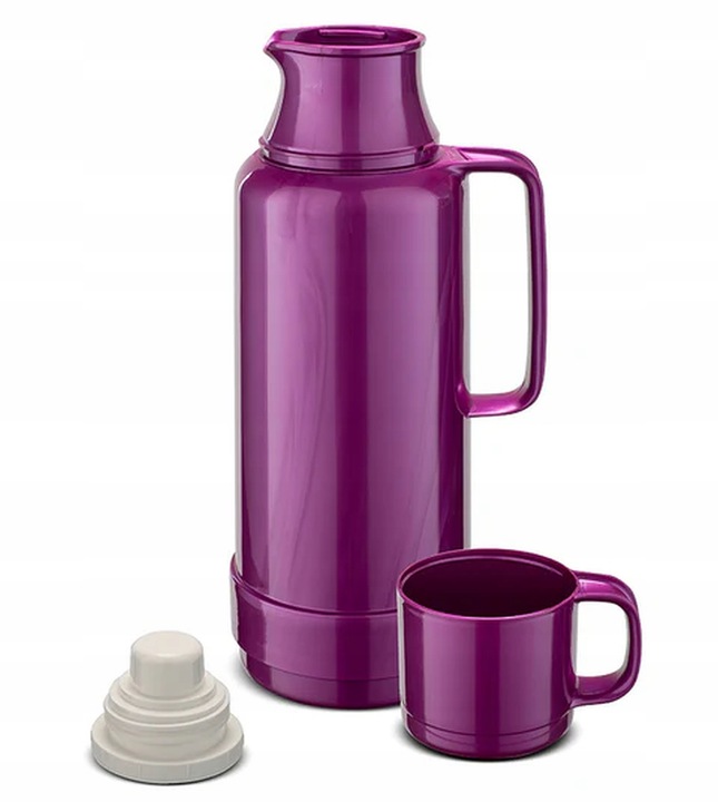 NIEMIECKI termos ROTPUNKT 80 1,0 L SZKLANY WKŁAD TERMICZNY+KUBEK