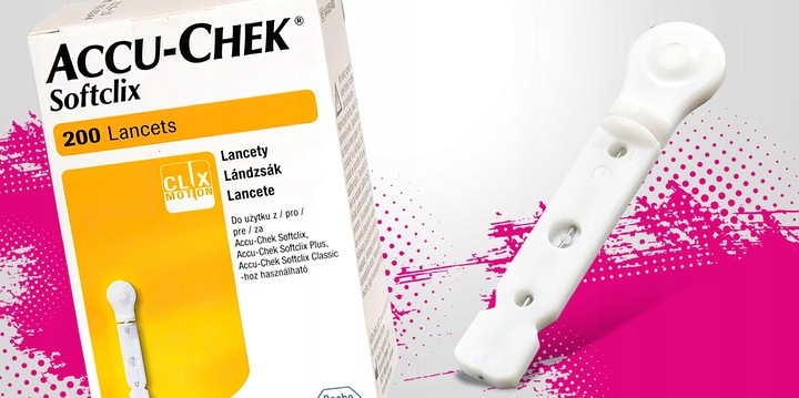 Lancety Accu-Chek Softclix Do Nakłuwacza Jednorazowe Oryginalne - 200
