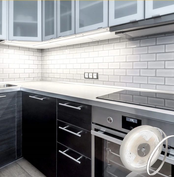 Taśma LED Neon COB 12V 10m 320 diod 6000K BIAŁA ZIMNA HOMOGENICZNA 8MM