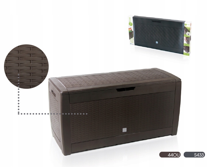 Skrzynia Tarasowa RATAN 320 litrów ! ciemny brąz - UMBRA