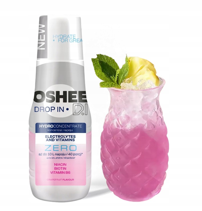 OSHEE ZERO SYROP KONCENTRAT DO SODASTREAM Grejpfrut Elektrolity i witaminy