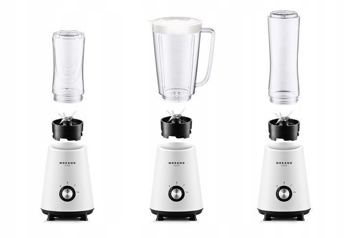 BLENDER KIELICHOWY DO KOKTAJLI SMOOTHIE 2 WKŁADY CHŁODZĄCE + 2 BUTELKI 3w1