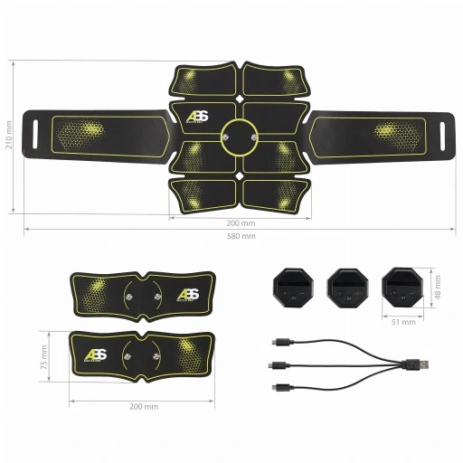 ELEKTROSTYMULATOR MIĘŚNI SUPER ABS MASTER PRO HMS TRENING STYMULATOR