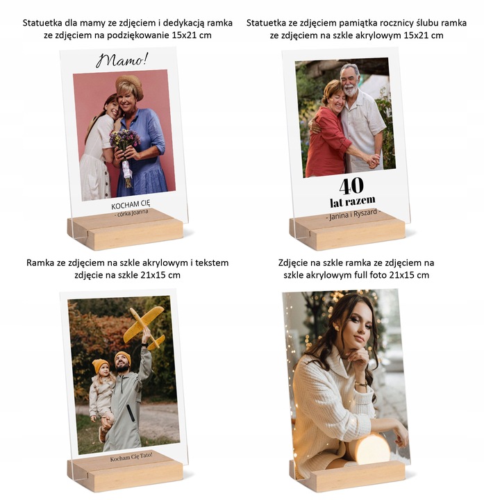Podziękowanie prezent dla rodziców na ślub Wasze zdjęcie na szkle w 1 dzień