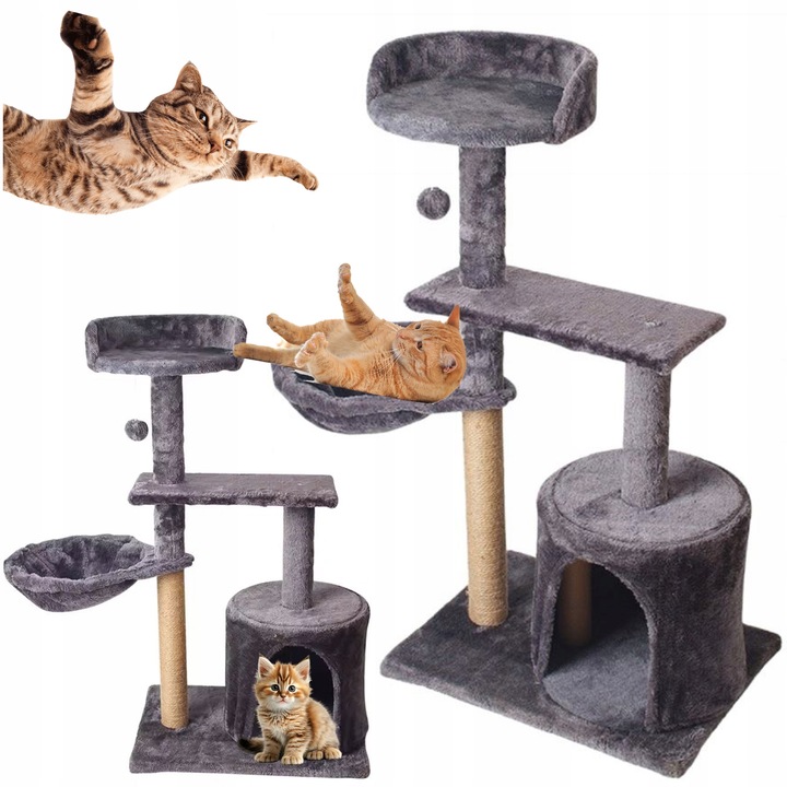 Drapak Dla Kota Duży Wysoki Wieża Legowisko Domek Budka Zabawka Sznurek